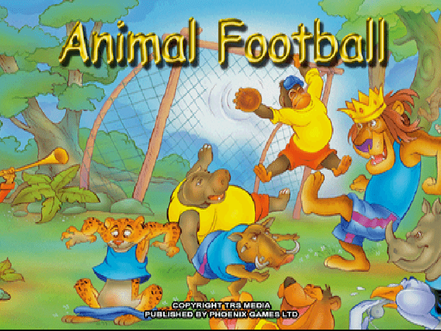 Animal Football title screen for Playstation